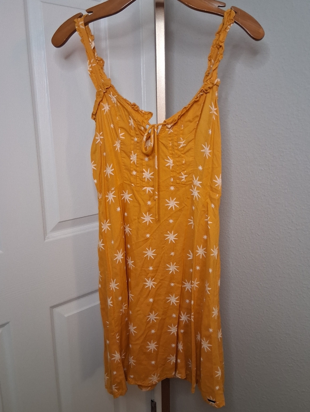 Volcom Mustard Yellow Star Burst Dress Size Small